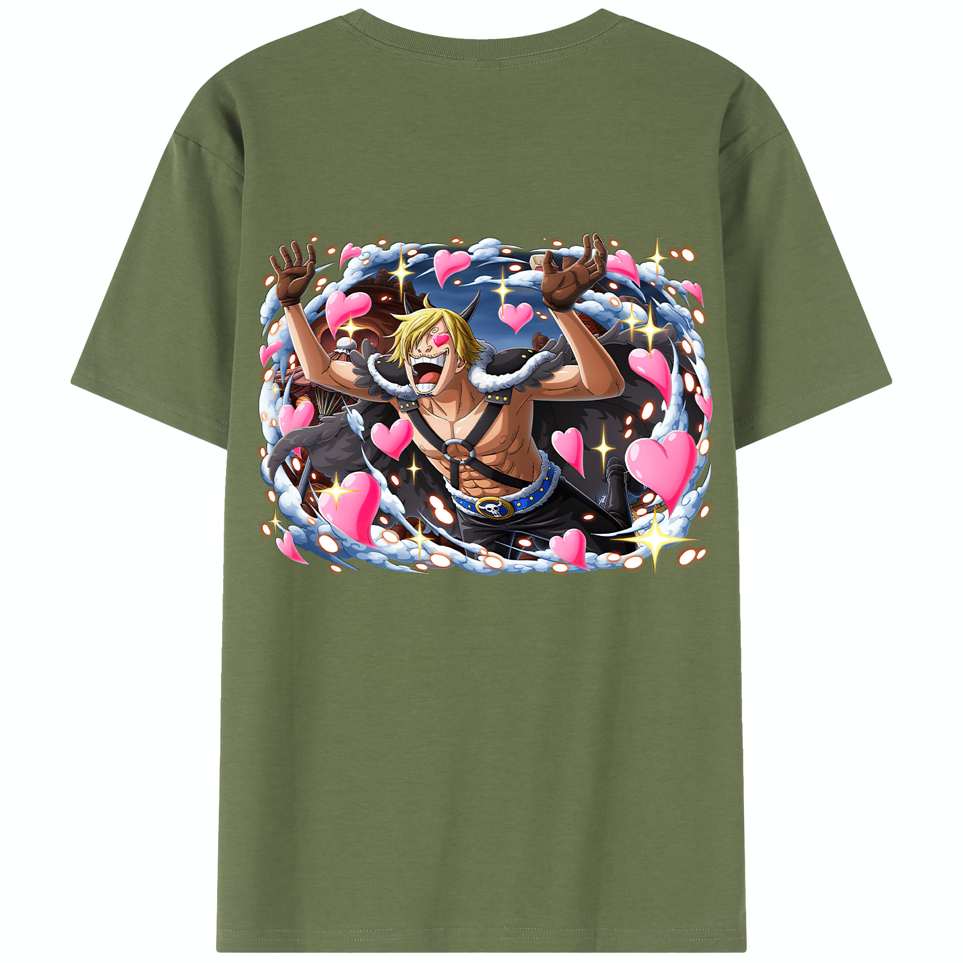 ワンピース サンジ ONE PIECE Sanji 綿100％半袖Tシャツ（背面プリント）